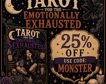 Tarot for the Emotionally Exhausted Coloring Book | Gothic Dark Humor | Printable Digital Copy