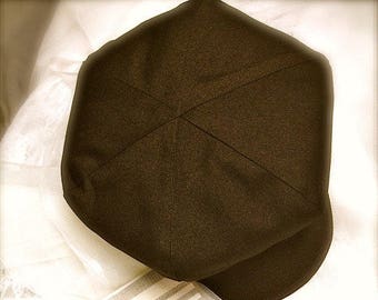 Chocolate brown newsboy hat, brown beret  hat for boys, Cocoa Brown Hat