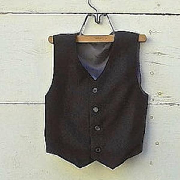 Black Vest ONLY for boys, ring bearer vest and bow tie,  photo props for boys