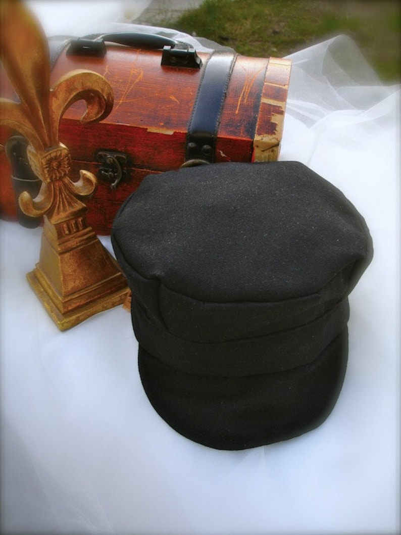 leather conductor hat