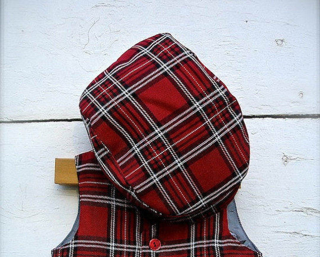 Red Plaid Newsboy Hat, Red Newsboy Hat, Red Plaid Hat Etsy