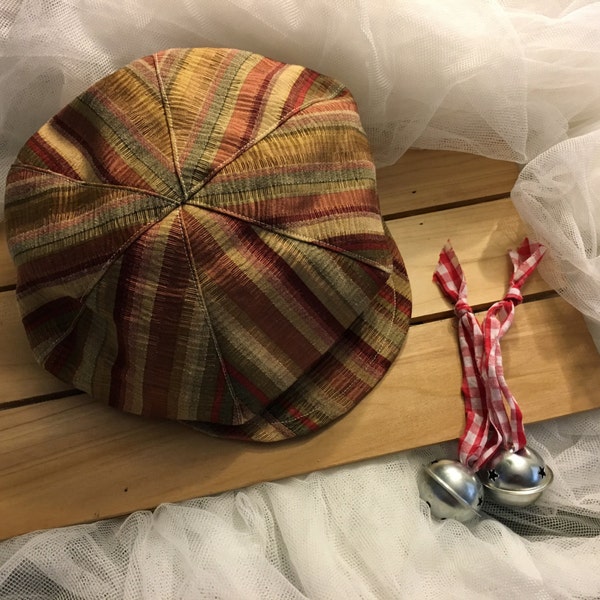 Maroon striped Holiday design newsboy hat, beret for boys, Great Gatsby hat, hats for boys,