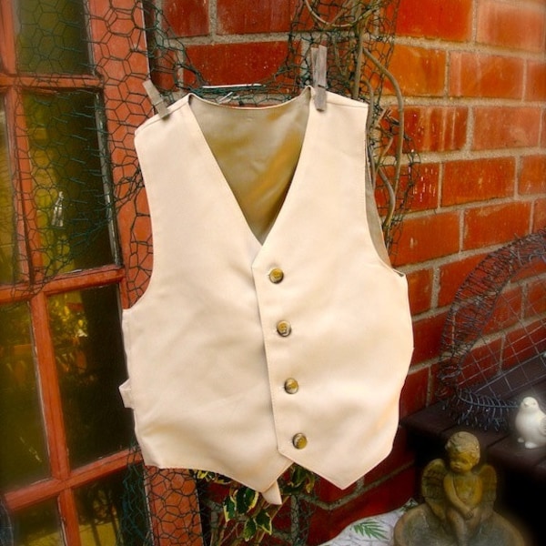 Size XXL Ivory boys vest,  ivory sand boys, boys  VEST