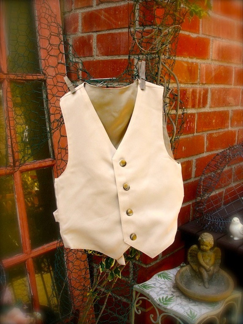 Size XXL Ivory boys vest, ivory sand boys, boys VEST Bild 1