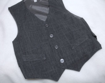 Size: Large Charcoal Grey boys  Vest