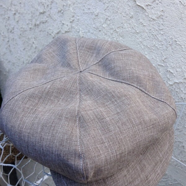 Cafe brown newsboy hat, brown beret  hat for boys