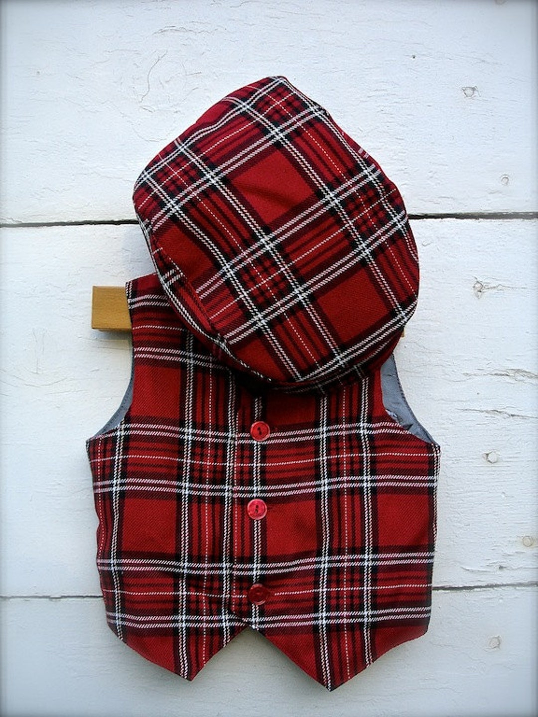 Boys Red Vest, Boys Christmas Vest, Vest for Little Boys, Holiday Vest