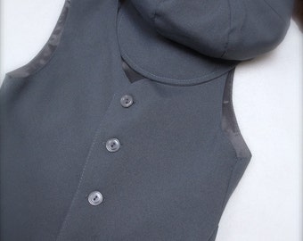 Boys Grey Vest, Grey Vest, Wedding Ring Bearer, Toddler Vest, Boys Gray Vest