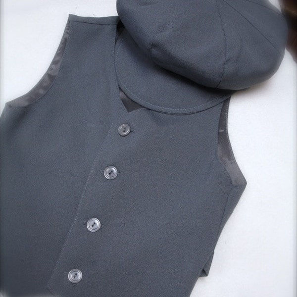 Boys Grey Vest, Grey Vest, Wedding Ring Bearer, Toddler Vest, Boys Gray Vest