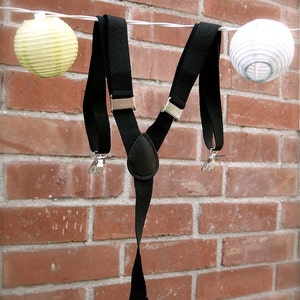 black suspenders for little boys,  adjustable suspenders, QTY 1