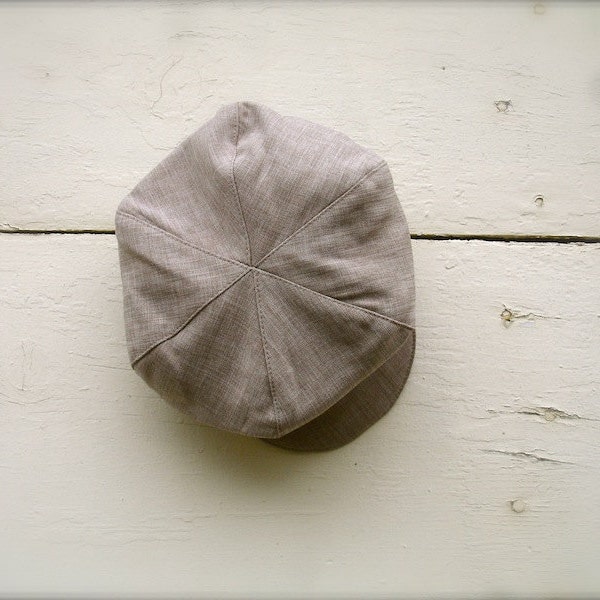 sepia tan newsboy hat, beret for boys, Great Gatsby hat, newsboy hat, newborn hat (3-9months)