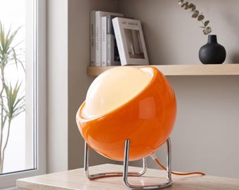 Glazen Bauhaus-tafellamp, retro led-bureaulamp, Scandinavisch nachtkastje halverwege de eeuw