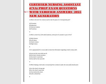 CNA Exam Preparation Guide | Nursing Assistant Practice Questions PDF