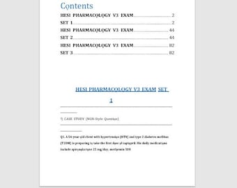 Hesi Pharmacology V3 Exam Bundle | 3 Sets NGN Questions & Answers PDF