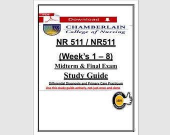 NR 511 Week 1-8 Midterm & Final Exam Study Guide |