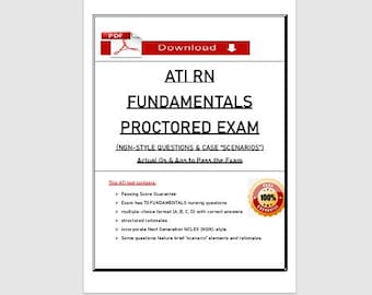 Ati RN Fundamentals Proctored Exam | NGN Nursing Questions PDF