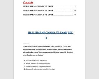Hesi Pharmacology V2 Exam Bundle | 3 Full Sets NGN Questions PDF