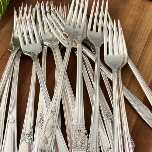 Vintage Mismatched Stainless Salad Forks Eclectic Farmhouse Etsy