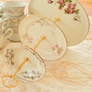 Vintage China 3-Tier Cake Stand: Custom Dessert Display