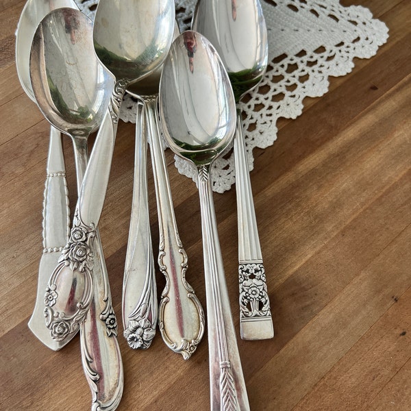 Spoons Silver Plate Etsy