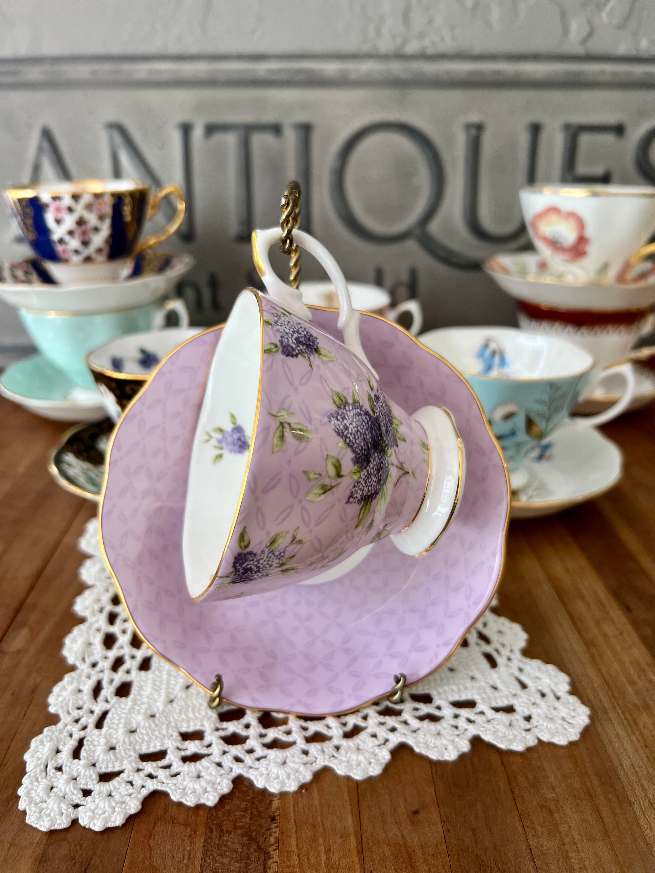 Royal Albert 100 Year Collection Teacup and Saucer with 22K Royal Albert 100 Year Collection Teacup and Saucer with 22K