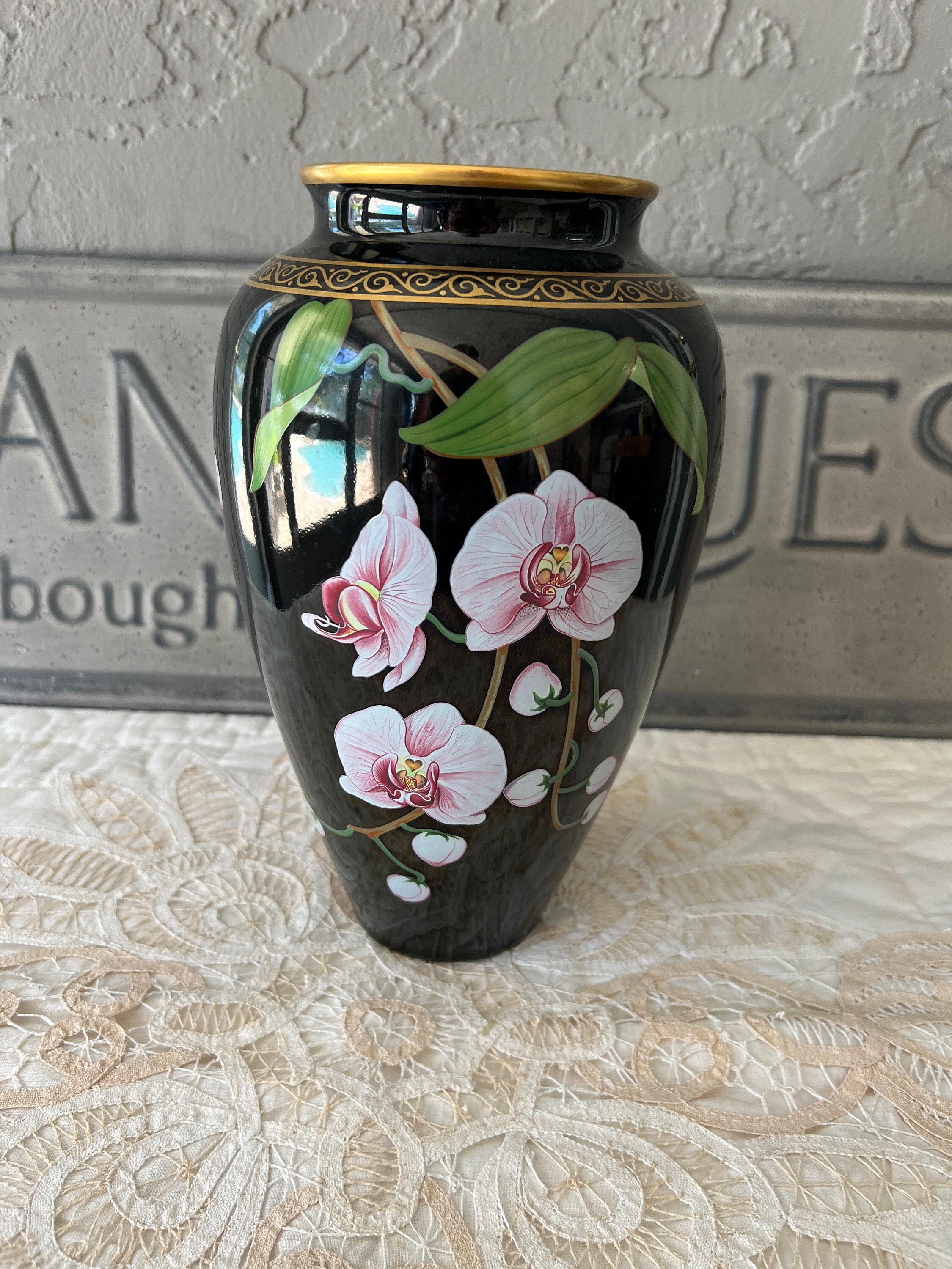 陶器のバラ9個とスタンド　イタリア製 フランクリンミント社 陶器のバラ9個とスタンド イタリア製 フランクリンミント社 陶器