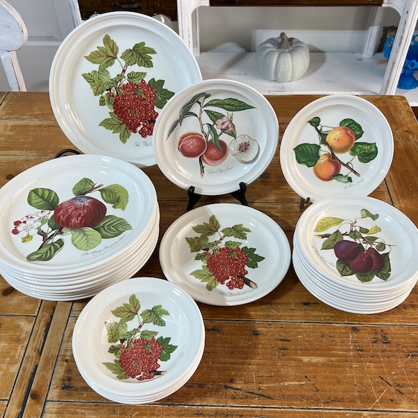 Portmeirion Pomona Dinner Plates, Salad Plates, B&B plates, and Cereal Bowls - Sold Individually
