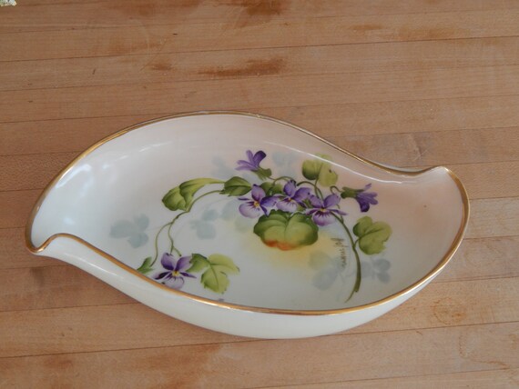 Vintage Imperial Crown Bavaria China Dish Hand Pai