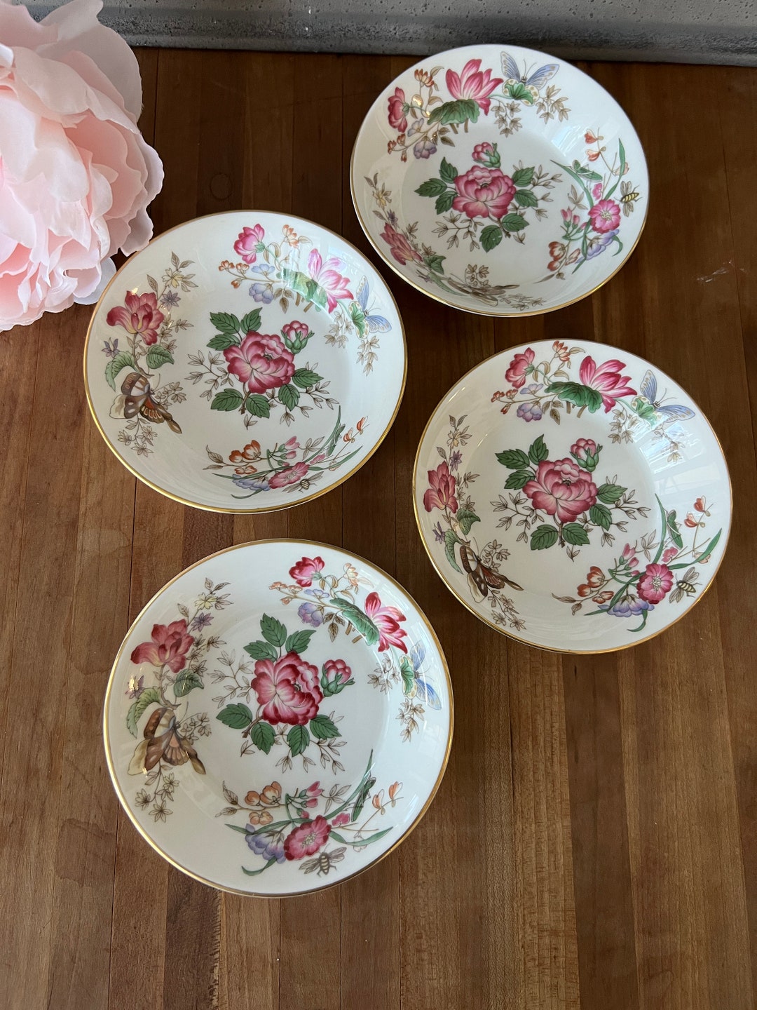 Set of 4 Wedgwood Bone China Charnwood Dessert Bowls Circa 1951 1987