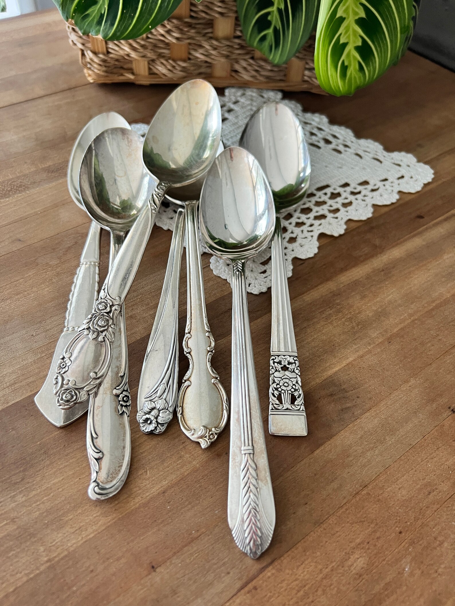 Bulk Serving Spoons Silverplate Vintage Antique Special Etsy