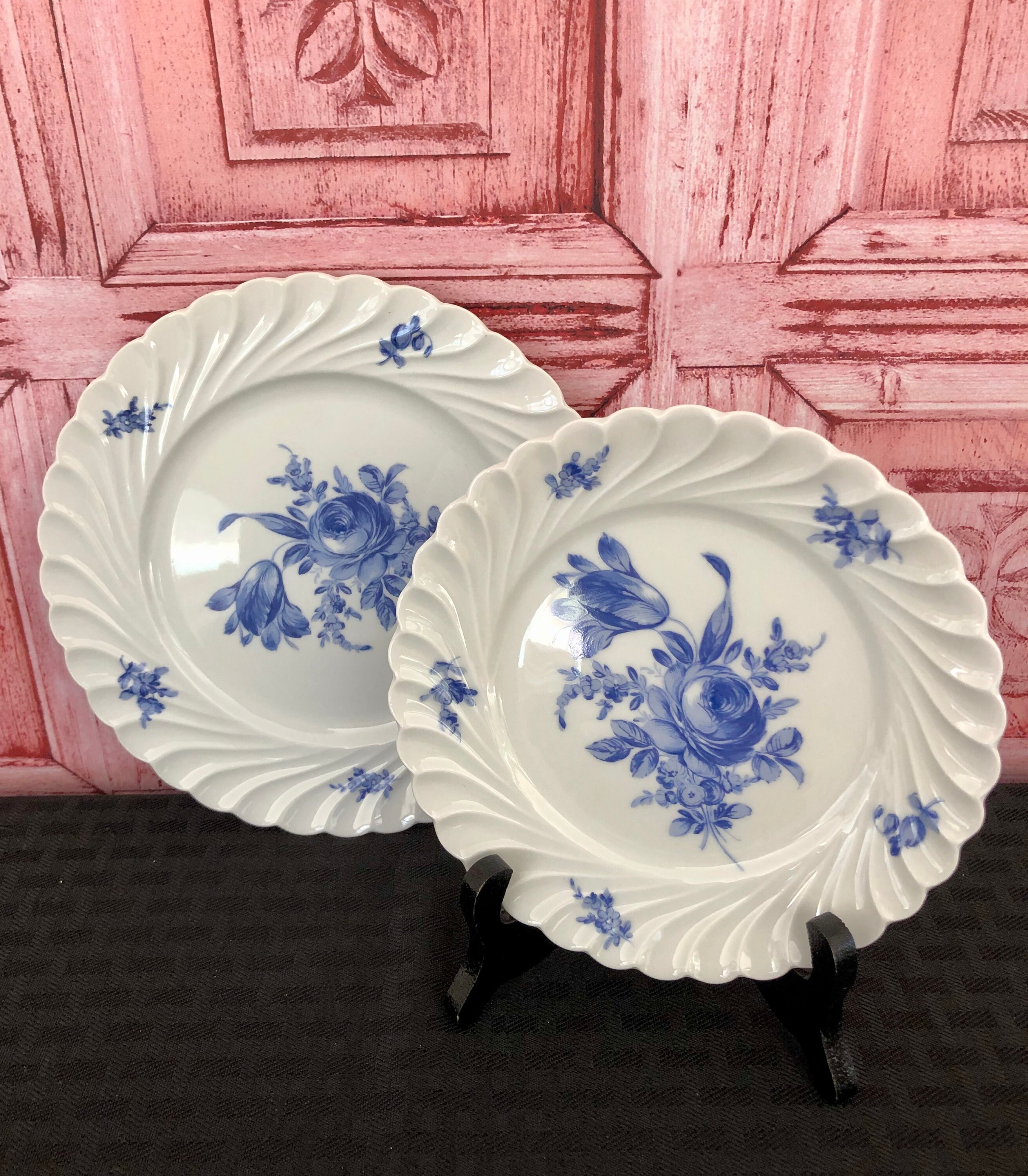 Haviland Limoges Strasbourg Blue and White Plates / set of 4 Etsy