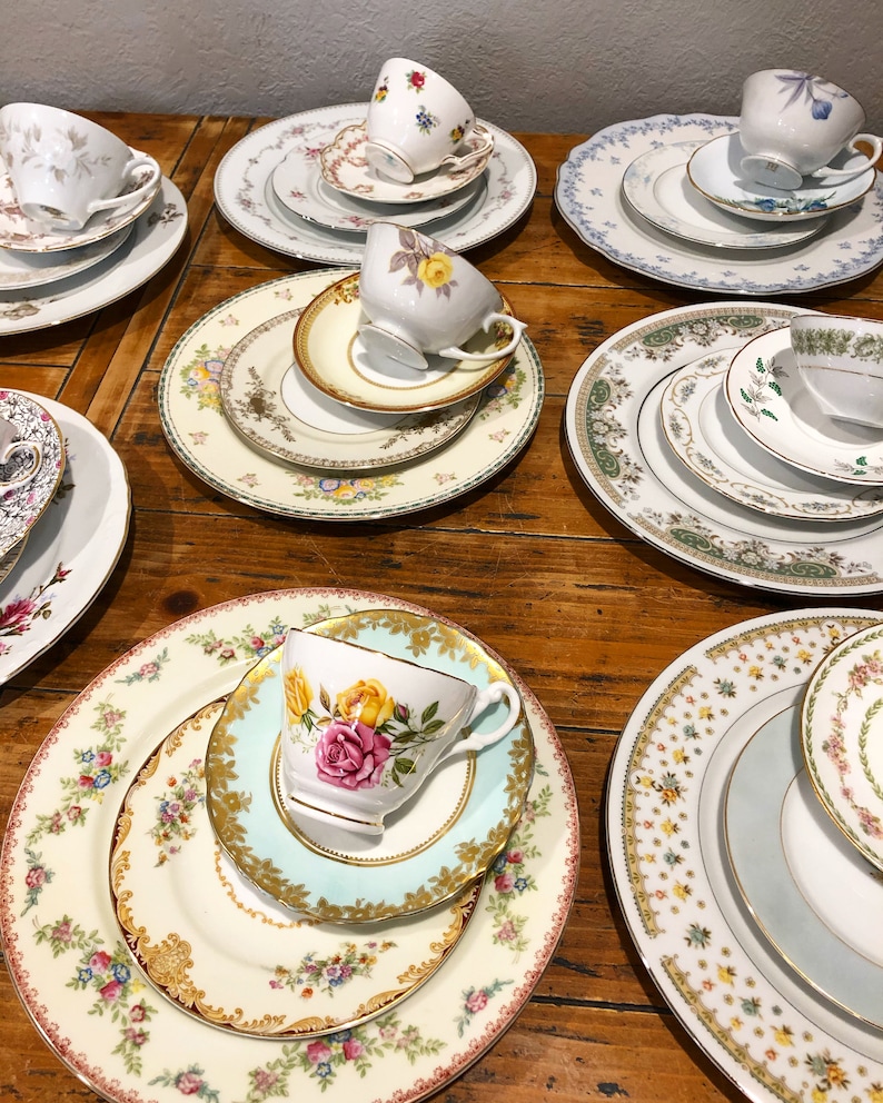 16 Pc China Set Vintage Mix and Match China Service for 4 / Etsy