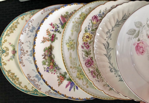 Mismatched China Dinner Plates