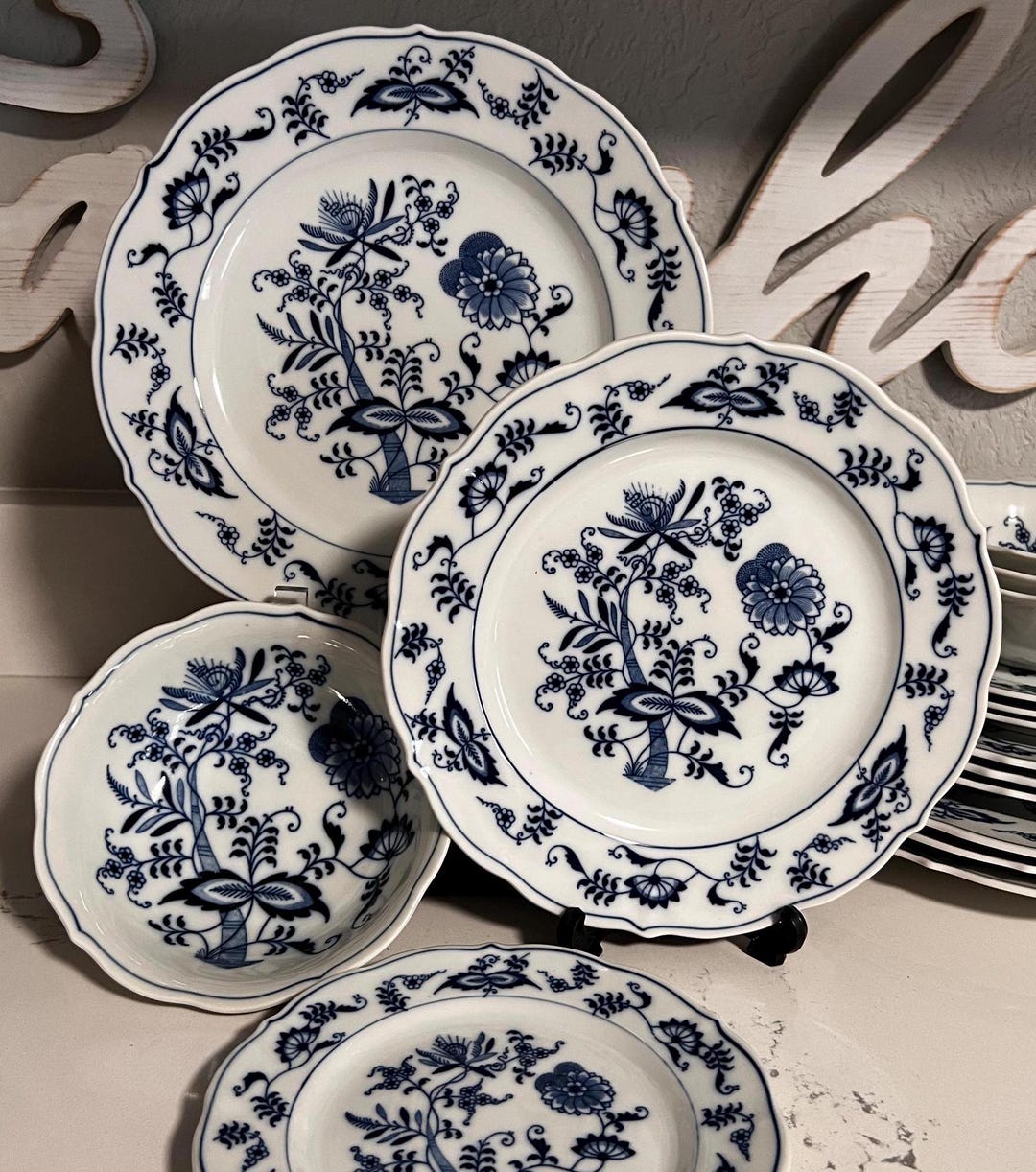 Blue Danube Blue Onion Dessert Plates - Sold in Individual Sets of 4 - Etsy