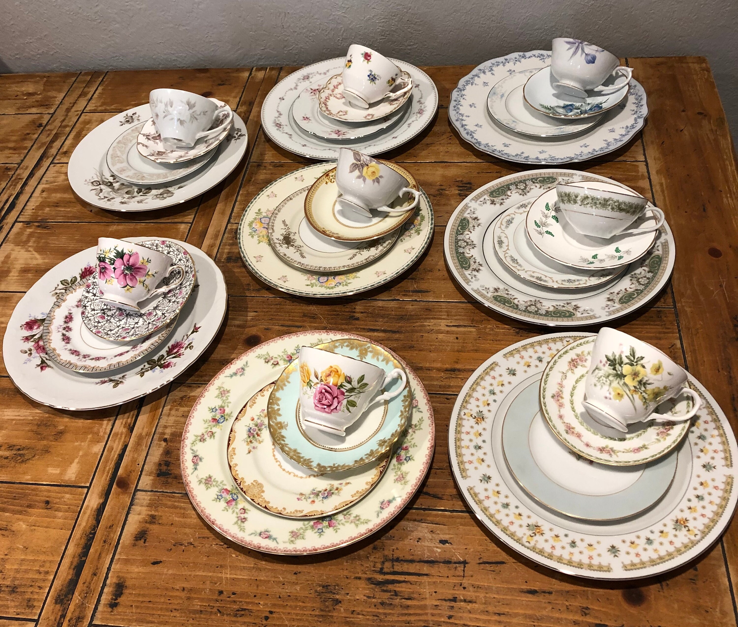 16 Pc China Set Vintage Mix and Match China Service for 4 Etsy