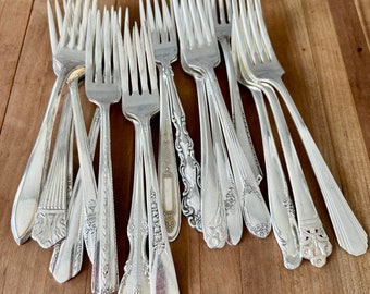 Bulk Dinner Forks Vintage Silverplate, Wedding, Tea Party, Baby Shower, Special Event, Silver Plate Forks