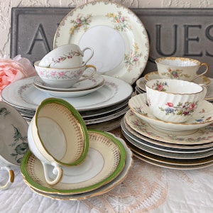 Mismatched China Dinner Set 40- Piece Set, Service for 8 - Etsy