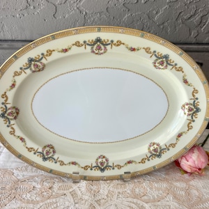 Vintage Noritake Tybalt Serving Platter: 16-inch Floral Plate
