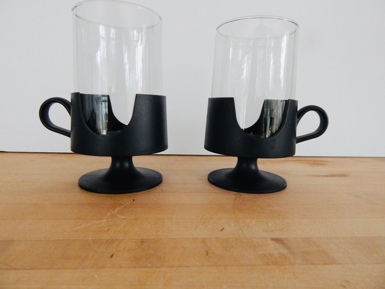 70s Corning Snap Glass Retro Drinking Mugs