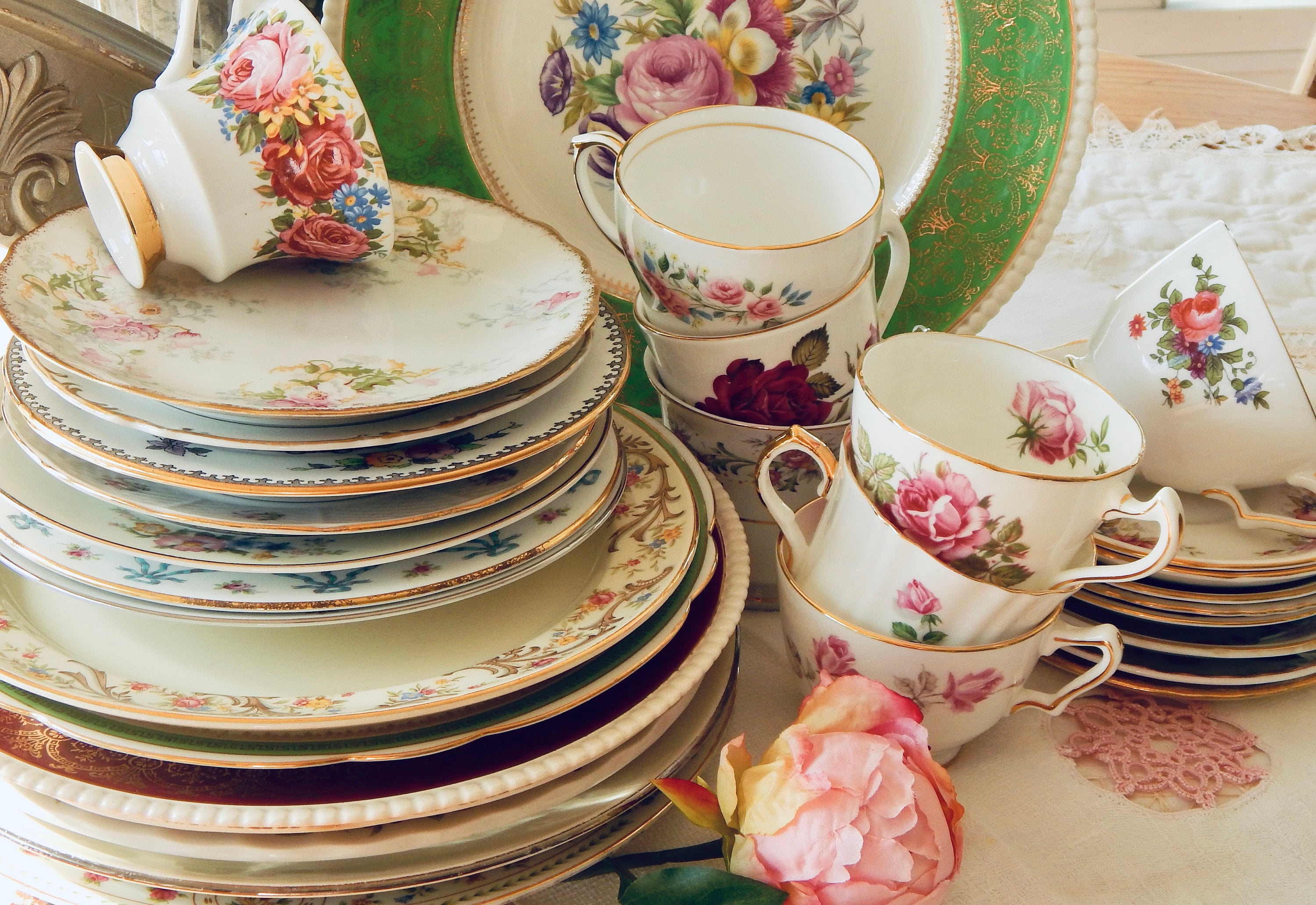 16 Pc China Set Vintage Mix and Match China Service for 4 Etsy