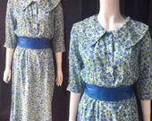 1950s summer dress with puritan collar