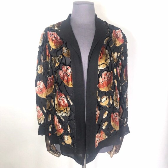 1920s jacket in silk velvet devoré