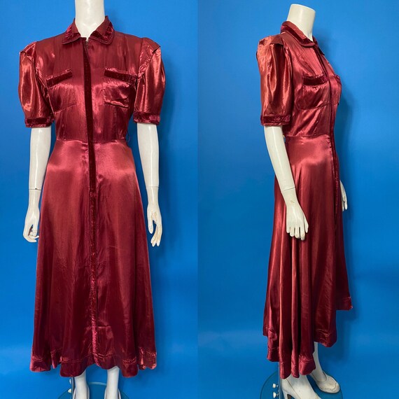 1930s zip front dress