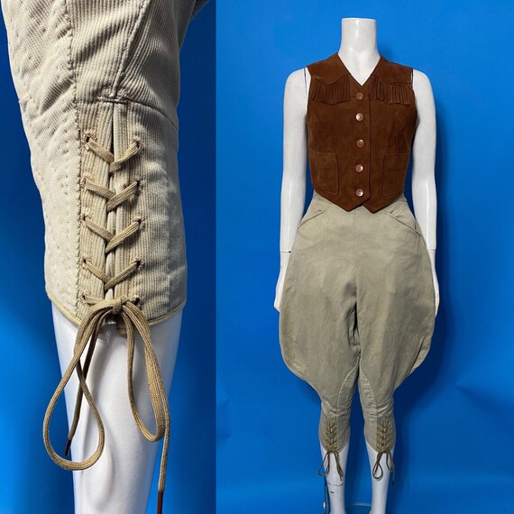1930s jodhpurs or breeches, corded cotton