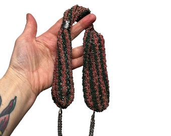 19th century stocking purse, misers purse