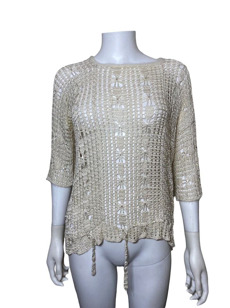 1920s / 30s crochet sweater image 4