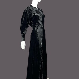 1930s evening gown and shrug in silk velvet