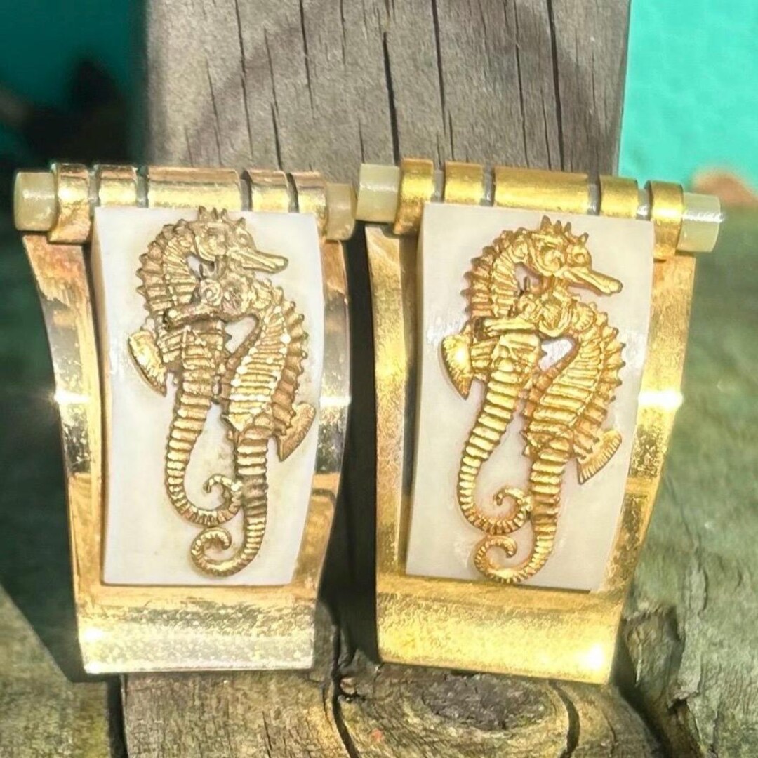 Boucles D'Oreilles Clips Jean Painlevé - Années 40-50 - Vintage - Occasion