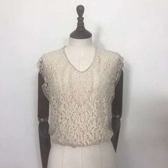 1930s lace blouse or dickie