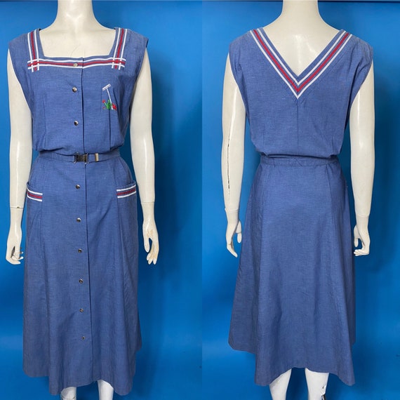 Late 1940s pinafore sundress